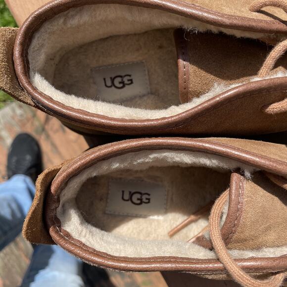 UGG Maksim Men\'s Chukka Boots Suede Sheepskin Lined Size 10 Tamarind Brown main image 12